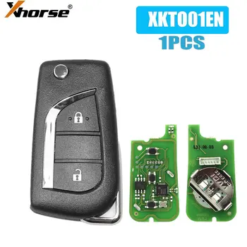 1 бр. Универсално дистанционно ключ Xhorse XKTO01EN за Toyota, 2 бутона, Wired Remote автомобилен ключ за VVDI Key Tool и VVDI2 (Английска версия)