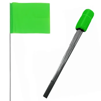 100 опаковки 4 x5x16-инчов зелени маркери за пръскане, знамена за преглед на ландшафта, знамена за тревни площи, маркери за тревни площи, маркери за маркиране на двора