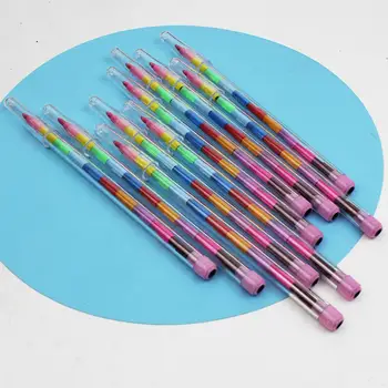 11шт Штабелируемых цветни моливи, работа на смени Развитие на играчка, Сглобяеми цветни моливи за деца от предучилищна възраст, подарък за къщата