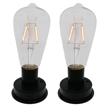 2 бр. Слънчеви led волфрамова електрическа крушка 2800 До, Автоматични сензори за осветление, нощни лампи за градинска лампа (8,5 см)