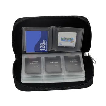 22 слота за съхранение на карти с памет, Чанта за носене, Употреба, чантата, кутия за CF/SD/Micro SD/SDHC/MS/DS, защитен калъф, игрови аксесоари