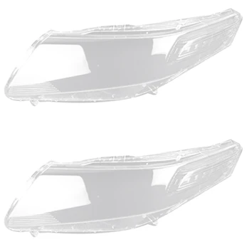 2X За Honda City 2009-2014 Лявата капачка на фарове на автомобил, Лампа на главата светлина Прозрачна лампа във формата на миди Стъкло на обектива