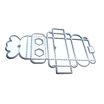 3D кутия за бисквити с двоен отвор, шаблони за рязане на метал, шаблон за релеф 