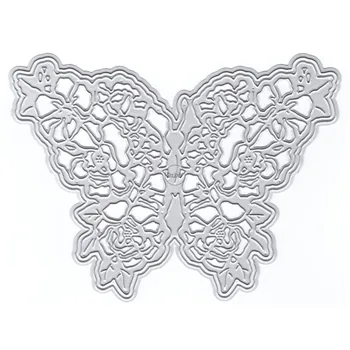 DzIxY Butterfly Shadow Pattern Щанци за рязане на метал за направата на картички Комплекти на печати за подпечатване на хартия Албум 2023 Шаблони Шаблони
