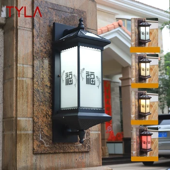 TYLA Слънчев, с монтиран на стената лампа, Творчество, Рибни Благословия, Интериор, Външни Стенни лампи, led Водоустойчива IP65 за дома, на вилата, на двора