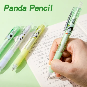 Кавайный молив 0,5 мм, Меки гумени ръкостискане, Нисък център на тежестта, не е лесно да се прекъсне, Симпатична Панда, Автоматичен молив