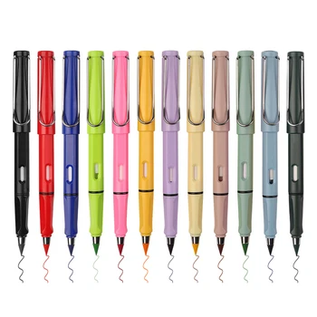 комплект цветни моливи 12шт Forever, Моливи 0,5 мм Завинаги с гума, Пастели Infinity, Цветни моливи, без мастило, за деца