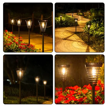 Лека Нощ С Двойно Предназначение Solar Ground Plug Lamp Post, Head Light Автоматично Осветление За Нощно Лампа За Градина, Двор Паркове