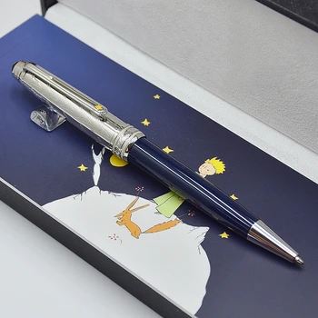 луксозен Малкият принц Синьо и сребристо цветове 163 Роликовая химикалка писалка/Химикалка писалка/Писалка офис-канцеларски принадлежности с марка Write зареждане pen