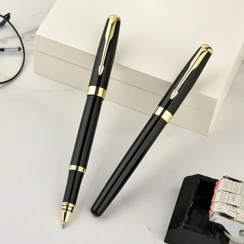 Луксозна Метална химикалка писалка с подпис, черно мастило, бизнес Писмо, Офис ученически пособия, Канцеларски материали Директна доставка