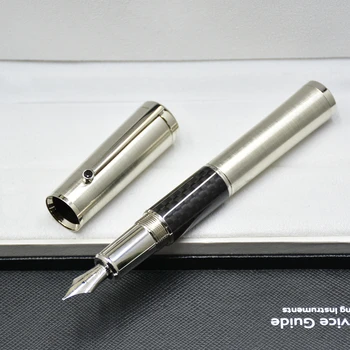 луксозна сребро и черна писалка Gandhi MB/химикалка химикалка-валяк, офис консумативи за бизнеса, модни мастило химикалки за калиграфия