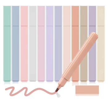 Маркери Сладък Естетически химикалки 12 Цветни Естетически Дръжки Естетически дръжка с мек връх