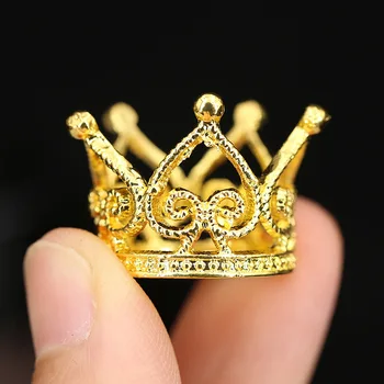 Мини-корона от сплав Princess Crown Детски аксесоари за коса за рожден ден, подаване на инструменти за украса на торта за партито