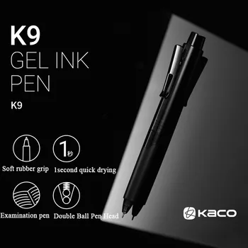 Неутрална дръжка KACO K9 Push-тип 0,5 с черна сърцевина, просто Прозрачна студентски химикалка за подпис с Голям капацитет 800 метра, училищни