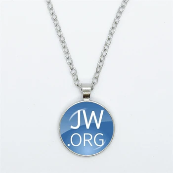 Нова мода JW.ORG Колие Steampunk Свидетели на Йехова Висулка Стъклен кабошон Пуловер Верига Бижута Католицизъм подарък
