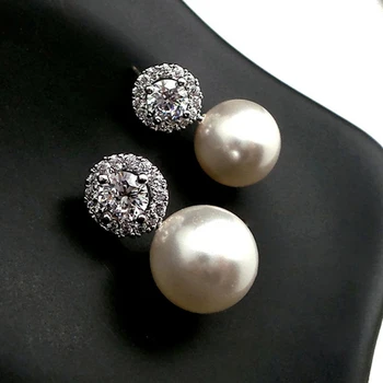 Обеци-карамфил с имитация на перли за жени, прост дизайн, Изящни Дамски обеци за пиърсинг на ушите, на Новост