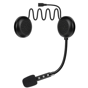 Слушалки за мотоциклетни шлем Bluetooth 5.2, Безжични стерео слушалки, микрофон, Говорител, Гласово управление, 300 ма, дълго време на изчакване
