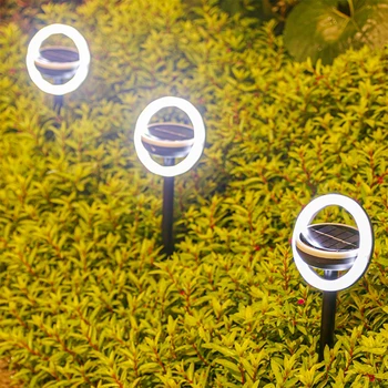 Слънчева Лампа с 12 led Бял Многоцветен Водоустойчива IP65 Външно украса на градината Двор Тревата на Двора е Оформен осветителни тела