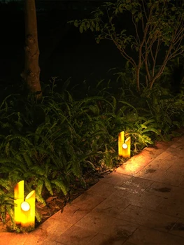 Уличен светлина за косене на трева, водоустойчив озеленяване лампа, имитация на смола за парка, имитация на бамбук, уличен лампа за трева на вилата