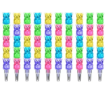Штабелируемые моливи във формата на мечка, Штабелируемые моливи Bear Pencils Back to School Supplies, 12 бр.